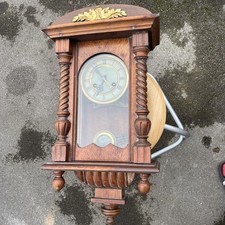 Horloge Murale en Bois Pendule Ancienne Carillon Vintage