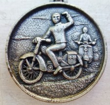 PORTE CLÉ 1960 Agent MOBYLETTE VESPA SOLEX Cyles VERDEUN Crs Balguerie BORDEAUX