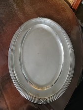 Argenterie Plat De Service Métal Argenté Poinconné Décor Louis XVI Ravinet & Cie