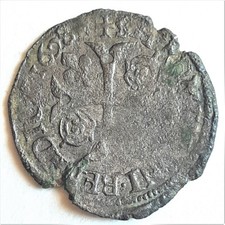 Louis XIII (1610-1643) - Douzain huguenot 1628 N de Nîmes - Rare !