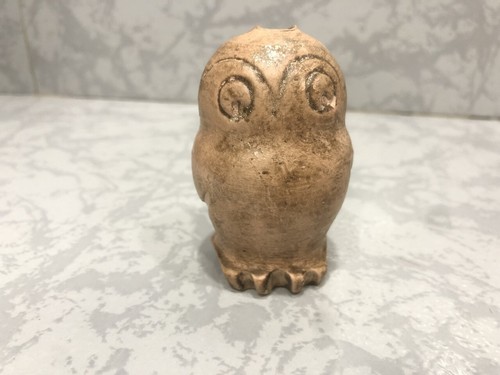Statuette chouette poterie