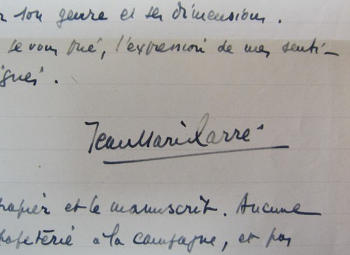 Lettre autographe signée