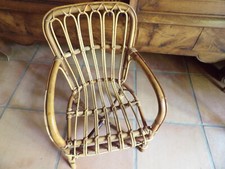 Ancien fauteuil enfant en rotin,osier,1960-70,mobilier enfant,veranda