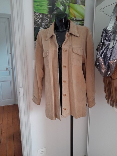 Veste imitation daim camaieu - veste,