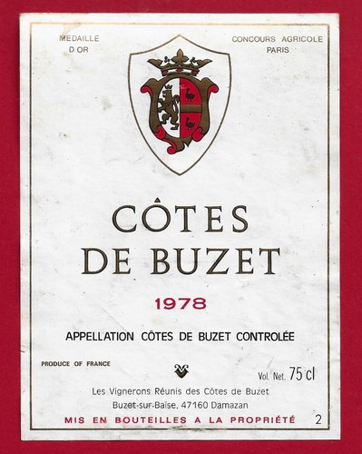 Etiquette côtes de - etiquette,