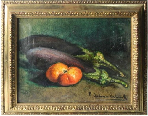 Tableau ancien huile nature - tableau,