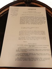 Document ancien vintage arrêté préfectoral Marseille années 1930-1940 Bouches-du