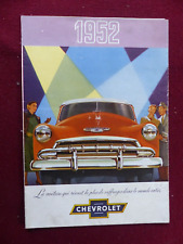 catalogue automobiles : CHEVROLET 1952