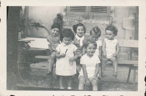 Photo ancienne enfants - sur, un