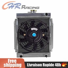 For 3 ROW DATSUN 1200 B110 A12/T 1970-1976 71 Aluminum Radiator & 12" FAN