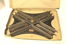 TRAINS HORNBY/MECCANO ech O 1/43  -  CROISEMENT ELECTRIQUE EN BOÎTE D'ORIGINE