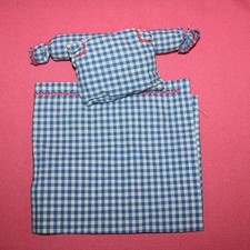 Draps vichy lit pour poupée