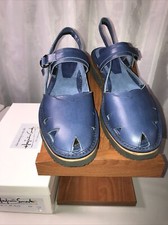 Sonomitsu Blue Sandals With Ankle Straps And Vibram Soles Size 10