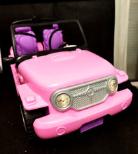 Barbie Beach Cruiser voiture jeep rose violet Mattel 2012 - bon état, ceintures