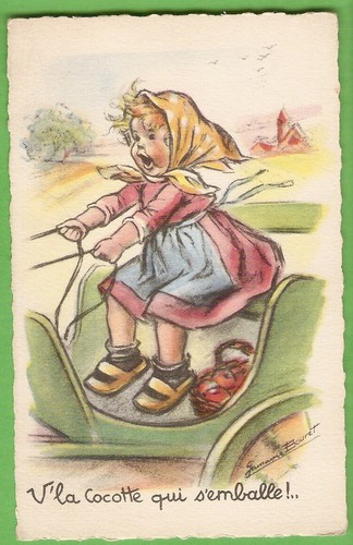 Germaine bouret carte postale - carte,