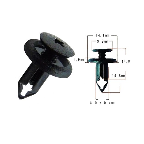 Clips noir rivet pour - noir, st