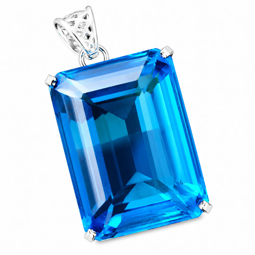 Pendentif topaze bleue