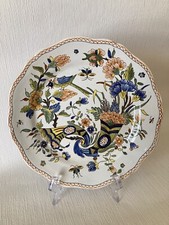 Desvres - Assiette décor Rouen Corne d’Abondance Oiseau de Paradis - XIXème