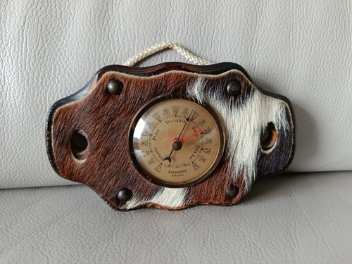Baromètre vintage en bois - baromètre,