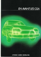 CITROEN GSA - 1984 - dont X3 / catalogue brochure dépliant prospectus
