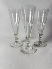 Lot De 3 anciennes flûtes à champagne cristal St Louis Modèle Caton
