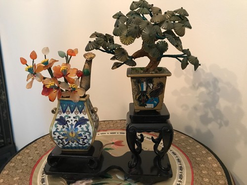 Cloisonne pot jardiniere - pot, arbre