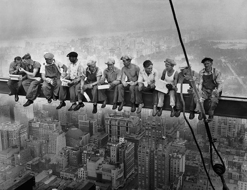Lunch atop skyscraper - lunch, a
