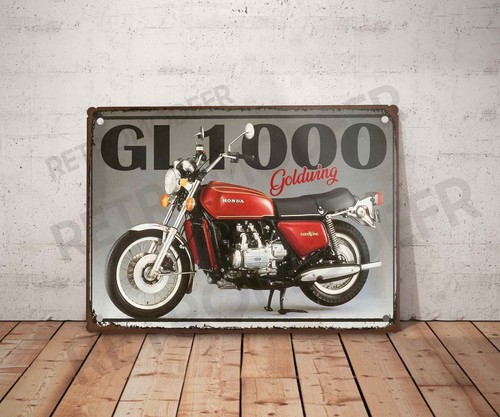 Plaque métal vintage honda - honda, gl