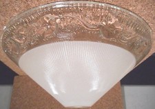 TWO Vintage Glass Ceiling