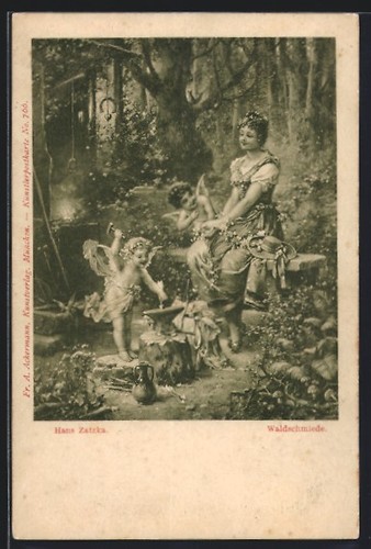 Carte postale artiste hans - postale, d'artiste