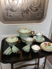 Service à café en faïence Salins années 50.