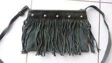 Sac en Cuir Daim vert