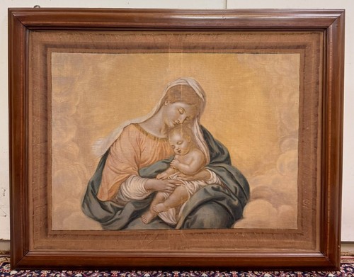 Grande huile sur - , ecole