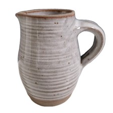 Petit Pichet Pot A Lait En Grès Signé Roger Jacques St Amand Puisaye Céramique