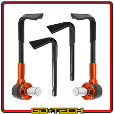 Paralevers Moto Scooter Protection Leve Frein Embrayage Couple Orange Anodisé