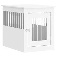 Meuble de cage pour chiens 55 x 75 x 65 cm bois d'ingénierie blanc Helloshop26