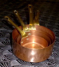 Dinette - batterie de 4 casseroles en cuivre