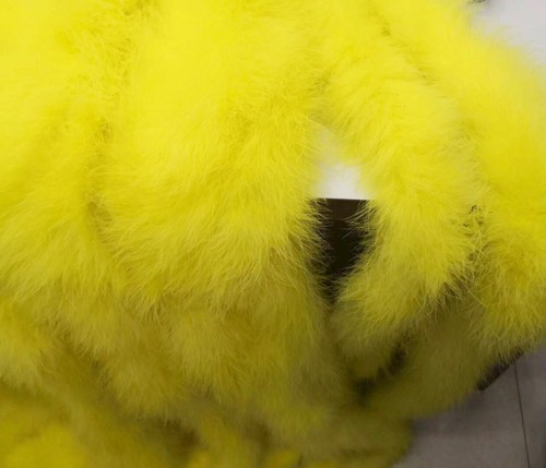 Yellow marabou fluffy boa - yellow,