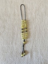 Chapelet perles vintage jaune