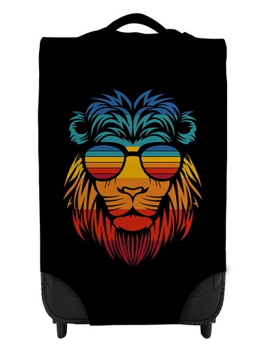 Rétro lion tête noir - tête,