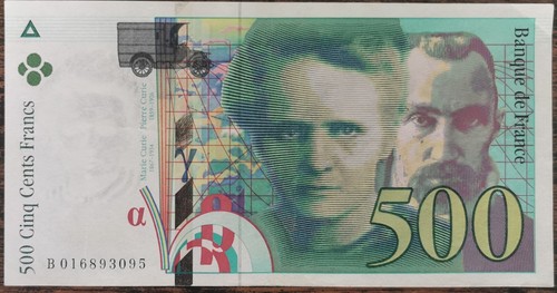 Billet 500 francs pierre - de,