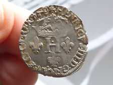 Rare Double sol parisis d'Henri III du 2ème type 1586 P (Dijon)