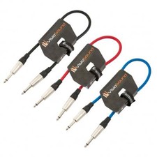 3 x Câble guitare Jack à Jack mono 6,35mm / Instrument Câble patch / 0.5m Multi