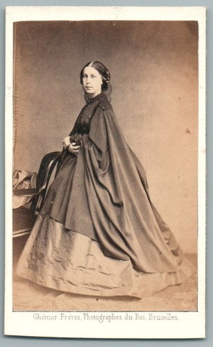 Cdv 1865 belgique jeune - cdv, femme