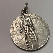 Medaille Velo cyclisme en argent offert par Dunlop 1924. Ref76174