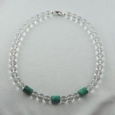 Collier Malachite Et Cristal