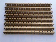 Meccano – 8 cornières 19 trous dorées