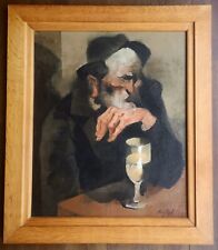 Manolo Ruiz-Pipo ( 1929 -  1998) "LE BUVEUR". hst 65 x 55 Datée 1963 Paris