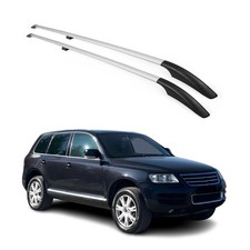 Barres de toit longitudinales pour VW Touareg 2002-2010 Aluminium Gris
