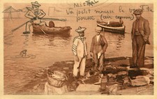 Carte MARSEILLE Arrivée de Pêcheurs aux Pierres Plates de la Joliette